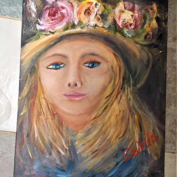 New, Original "Golden Girl" oil painting, 16"x20" - Picture 4 of 4